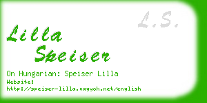 lilla speiser business card